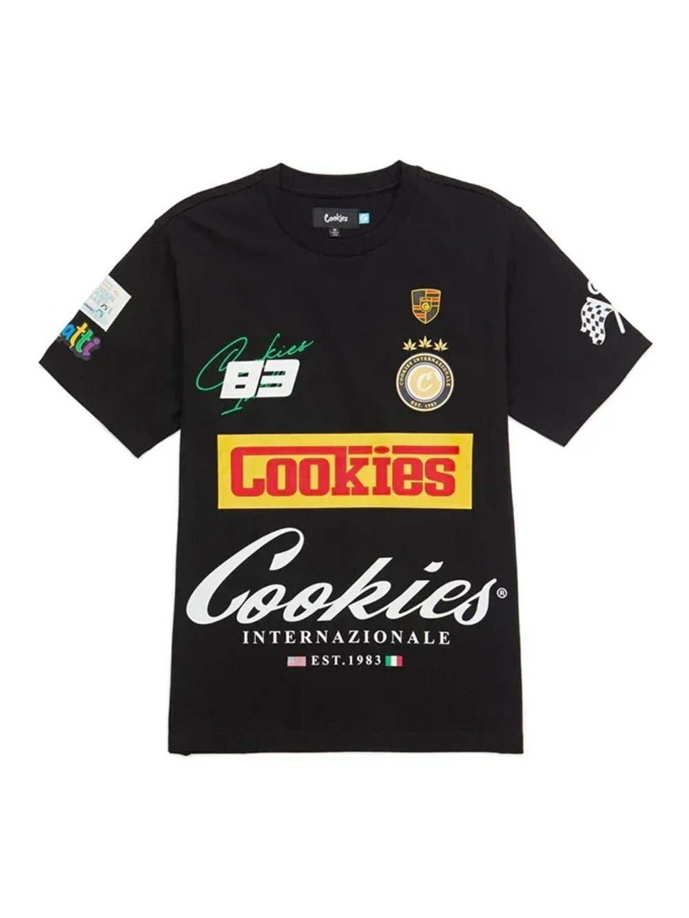 Cookies ‘83 Black Racing Logo Graphic Tee